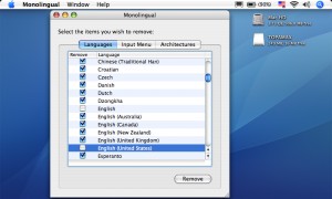 monolingual language selection