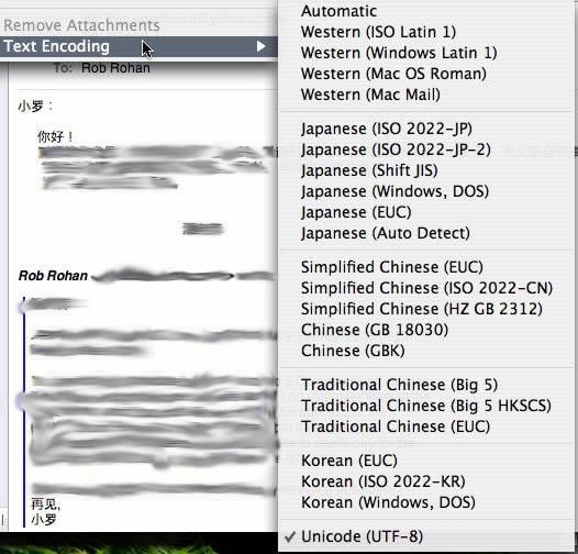 Mac Mail UTF-8